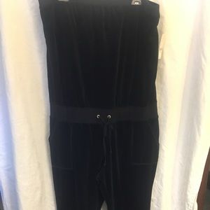 Strapless Velvet Jumpsuit